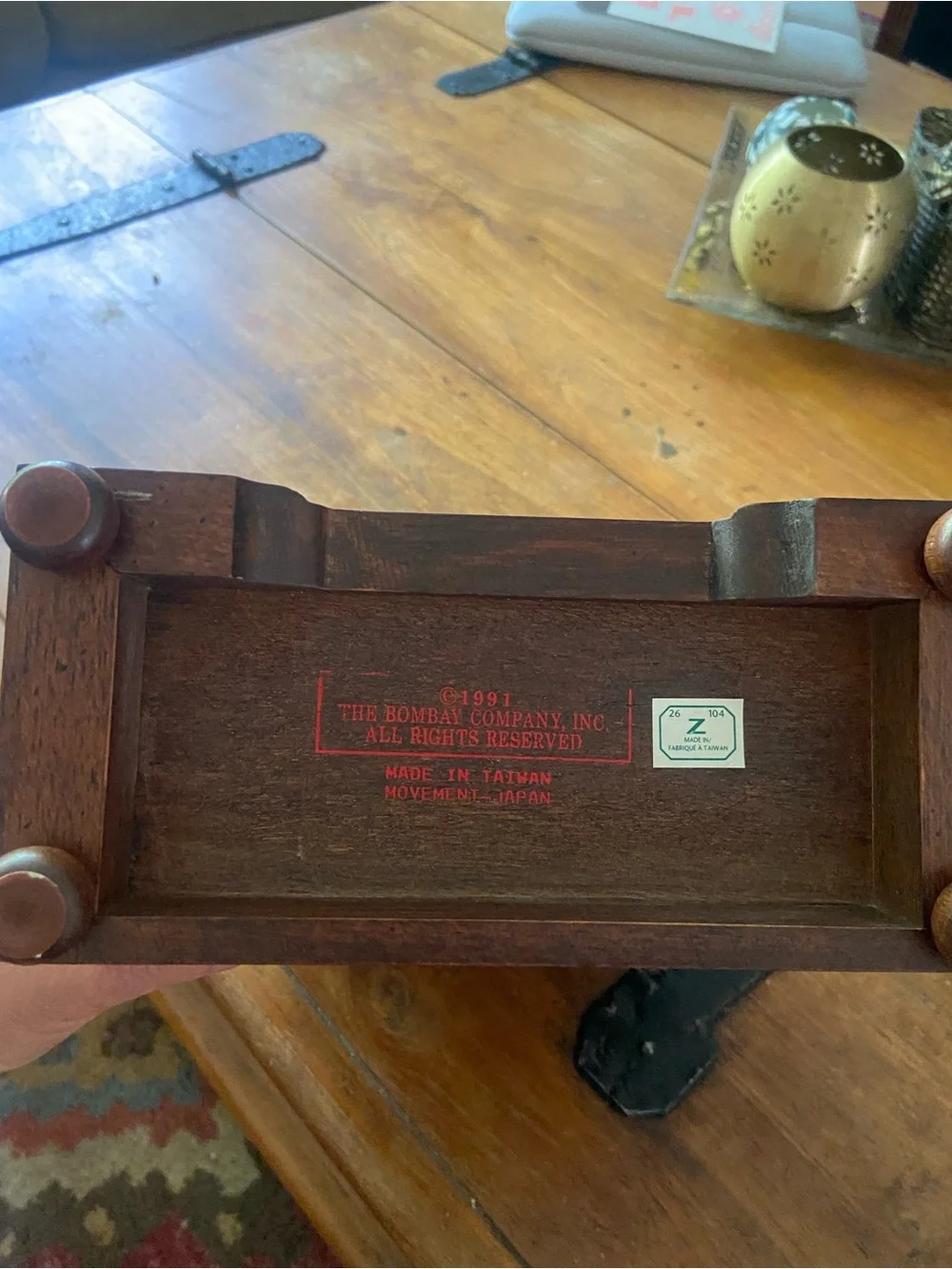 Vintage Mahogany Wood Mantle Clock